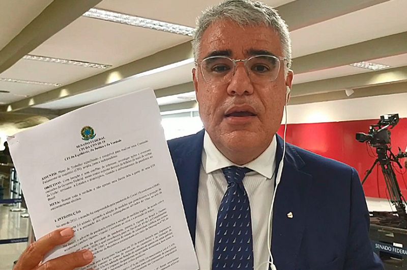 Candidato ao cargo de presidente da CPI da Pandemia, o senador Eduardo Girão é autor do requerimento que ampliou a investigação do colegiado, incluindo rastreamento dos recursos destinados pela União aos estados e municípios - Reprodução/Tv Senado
