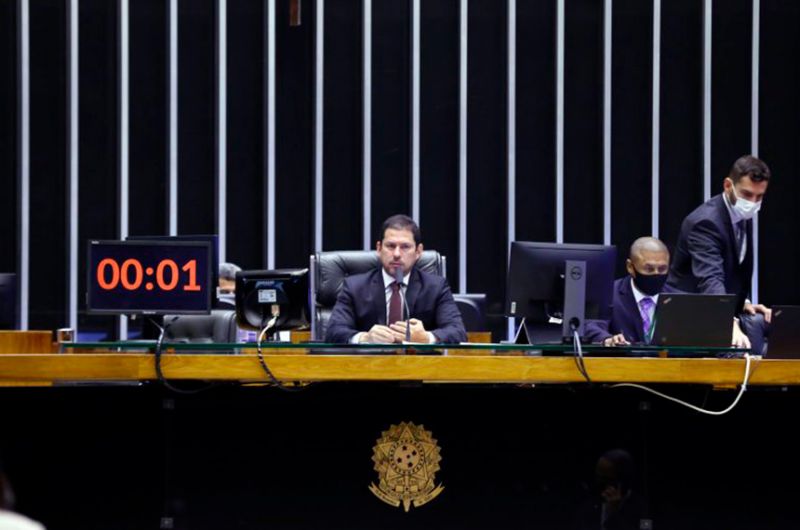 A Câmara dos Deputados durante sessão na qual a medida provisória foi aprovada - Najara Araujo/Câmara dos Deputados
