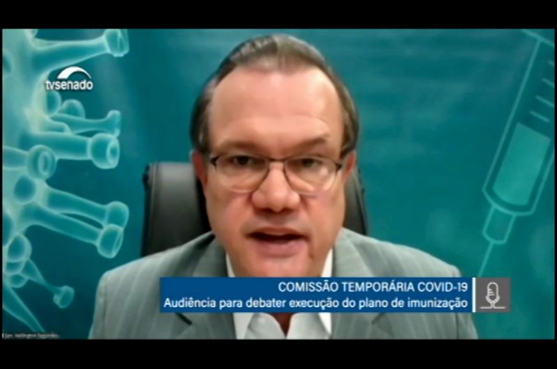 Entre os resultados da CTCOVID-19, relator Wellington Fagundes citou o projeto que trata da adaptação da indústria de sau?de animal para a produção de vacinas humanas - Reprodução/Tv Senado