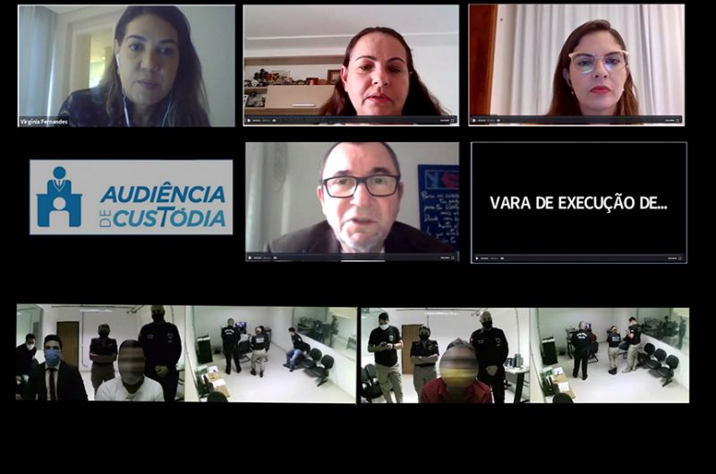 Audiência de custódia virtual em João Pessoa, em março: adoção de videoconferência agora está vedada - TJ-PB