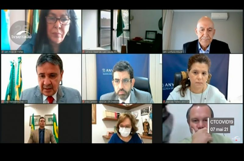 Comissão Temporária da Covid-19 ouviu representantes de governadores e da Anvisa - Reprodução/Tv Senado
