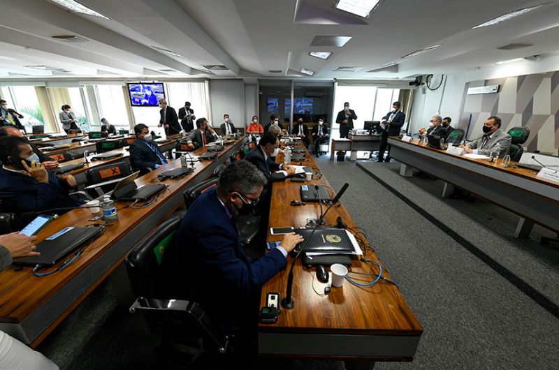Plenário da CPI durante depoimento do ministro da Justiça, Marcelo Queiroga, na quinta-feira - Edilson Rodrigues/Agência Senado