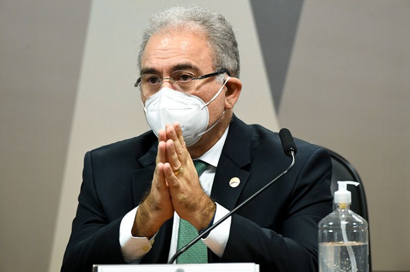 Marcelo Queiroga em seu primeiro depoimento à CPI, no dia 6 de maio - Jefferson Rudy/Agência Senado