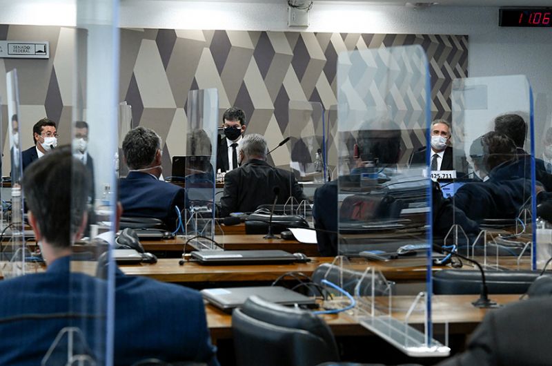 A CPI da Pandemia durante a audiência desta quarta-feira - Leopoldo Silva/Agência Senado