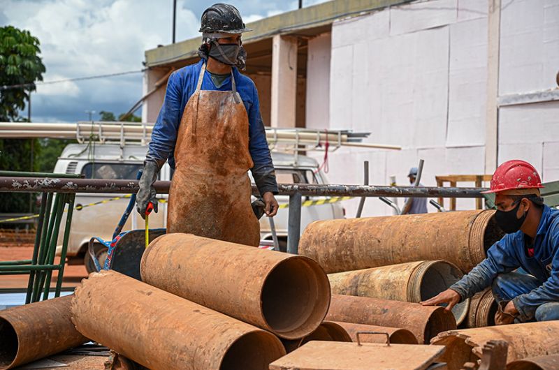 Construção civil no DF: recuperação econômica do Brasil está relacionada ao controle da pandemia, observa a Instituição Fiscal Independente em seu relatório - Iano Andrade / CNI