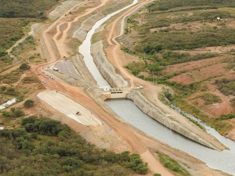 Obra de transposição do Rio São Francisco - (Foto: Isac Nóbrega/Presidência da República)