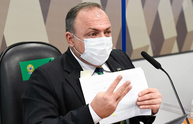 Pazuello negou ter sido informado sobre a iminência da falta de oxigênio para as vítimas de covid-19 em estado grave no Amazonas - Jefferson Rudy/Agência Senado