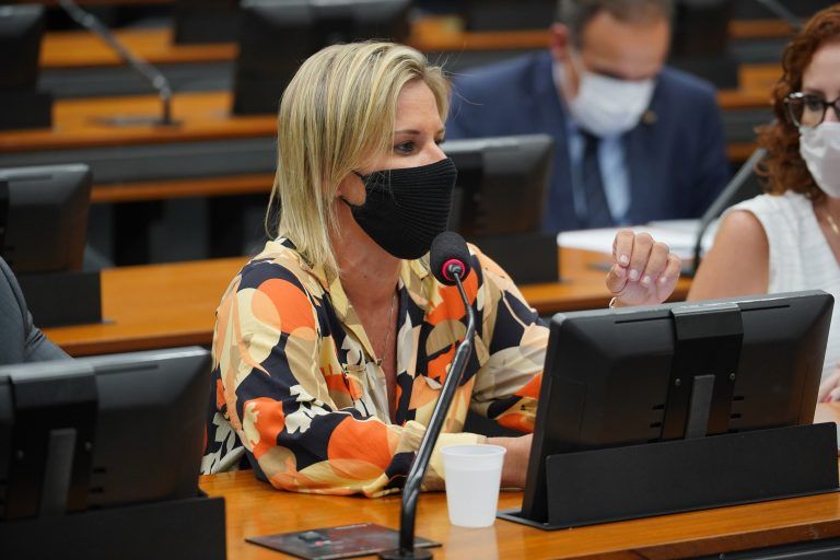 Fabiana lembra que a cinoterapia é usada no Brasil há mais de 60 anos - (Foto: Pablo Valadares/Câmara dos Deputados)
