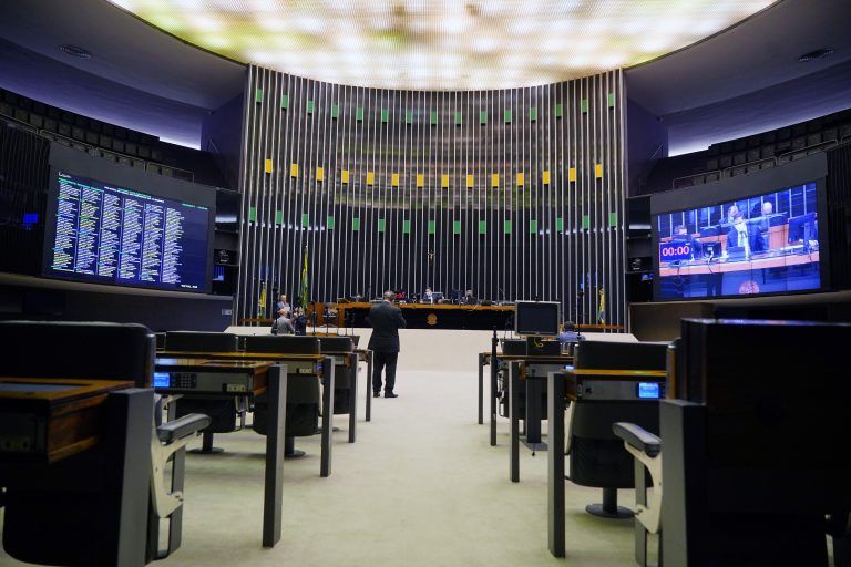 Sessão remota do Plenário da Câmara - (Foto: Pablo Valadares/Câmara dos Deputados)