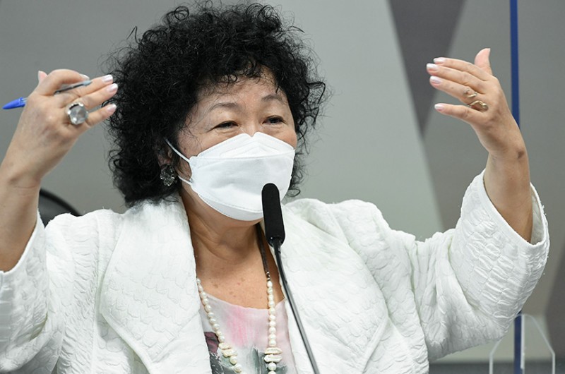 A médica Nise Yamaguchi em depoimento à CPI - Jefferson Rudy/Agência SenadoAgência Senado