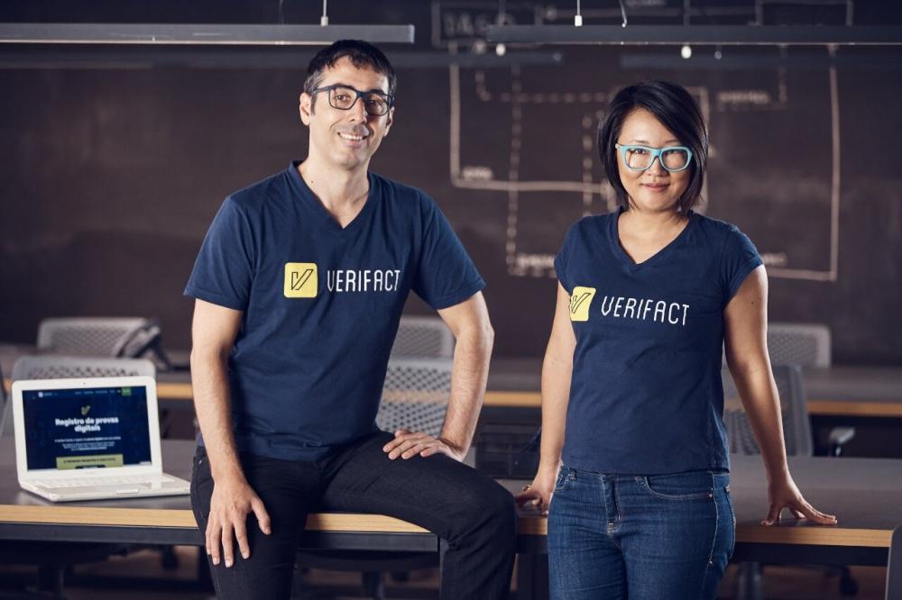 CEO e CTO da Verifact, Regina Acutu e Alexandre Munhoz. Foto: Bulla Jr