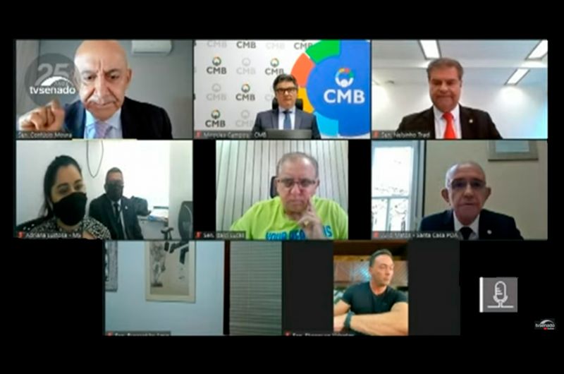 Membros da Comissão Temporária da Covid-19, senadores cobram mais recursos e ajuda, em especial nesse período de crise pandêmica - Reprodução/Tv Senado