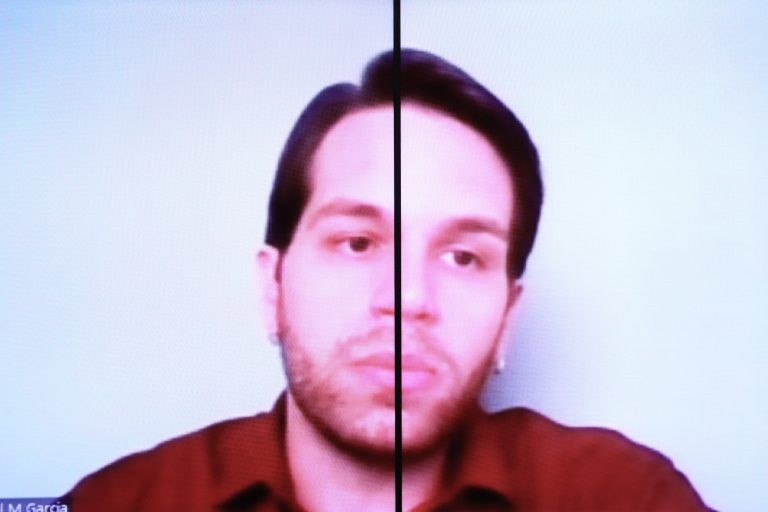 Rafael Garcia ficou em primeiro lugar na categoria Esporte Educacional e Inclusão Social - (Foto: Wesley Amaral/Câmara dos Deputados (reprodução de imagem do telão))