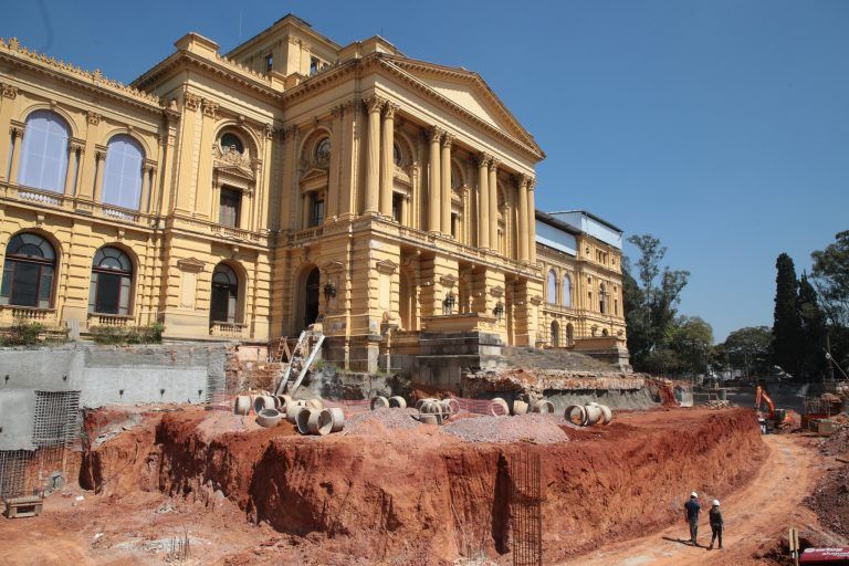 Obra de restauração do Museu do Ipiranga - fechado desde 2013, a previsão de reabertura é para setembro de 2022 - (Foto: Divulgação/Governo de São Paulo)