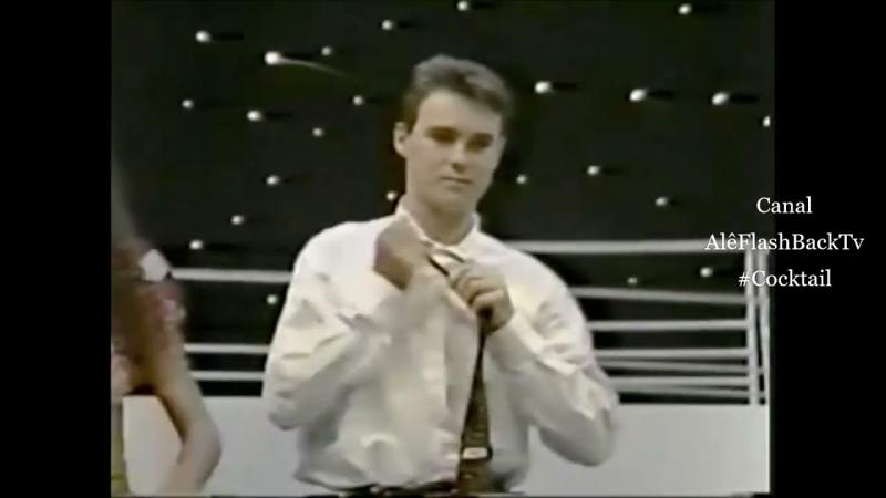 Programa Cocktail - SBT - 1991 - Casal Cristiane e Márcio Dança Strip 